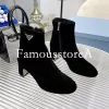 Bottines en cuir pour femmes, bottes de styliste avec fermeture éclair, couche supérieure en cuir de vache mat, coton et cachemire, bottes courtes et longues