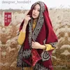 Capa de mujer 2023BITCEDNuevo chal Qinghai Tíbet Nepal Viaje Engrosado Mantón de gran tamaño Bufanda de estilo étnico para mujer Habitación con aire acondicionado L230914