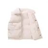 Manteau en duvet pour garçons et filles de 1 à 10 ans, veste d'hiver sans manches à capuche, vêtements d'extérieur chauds en polaire pour enfants