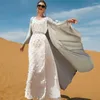 Abbigliamento etnico Ramadan Set musulmani per le donne Eid Arbic Manica lunga Abito Abaya aperto Islmaic Turchia Jalabiya Marocain Abiti marocchini