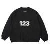 Męskie bluzy marka projektant RRR123 Alfanumeryczny nadruk okrągła szyja duża marka mody mody luźna męska para Sweter dla kobiet