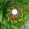Dekorativa figurer Garden Wind Spinners - Metal Stakes With and Powered Light Yard Decor Hållbar 18 x 105 cm