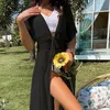 Damskie stroje kąpielowe Long Beach Cover Up Dresse szata de Plage Vestidos Playa Bikini Pareos Mujer Beachwear 2023 Summer 230914