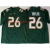 NCAA Miami Hurricanes Football Jersey 5 Andre Johnson 15 Brad Kaaya 20 Ed Reed 26 Sean Taylor Jersey S-XXL