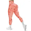 Damesleggings Naadloze Tie Dye Fitness Yogabroeken Voor Dames Hoge taille Legging Workout Scrunch BuLifting Sport Gymleggings