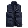 Gilets pour hommes FGKKS Hommes Gilet d'extérieur MultiPocket Solide Couleur Pêche Directeur Reporter Travail Gilet Pographie Veste Casual Mâle 230914