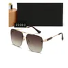 Retro zonnebril gepolariseerd mode luxe merk heren designer randloze vergulde vierkante frame zonnebril22393