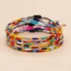 Strand vlen empilhável colorido delicado pulseira para mulheres miyuki miçangas de vidro pequenas pulseiras acessórios de verão boho jóias