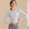 ll lements fitness women yoga outfitスポーツジャケットスタンドアップカラーハーフジッパー長袖タイトヨガシャツ親指アスティックコートジム服lu-02