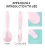 Rose Quartz Spoon Shaped Guasha Eye Cream Spatula Skin Care Natural Obsidian Jade Facial Gua Sha Tool Healing Massage Stone Acupuncture Pen Beauty