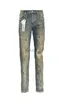Herren Jeans Lila Jeans Designer Männer für Frauen Hosen Marke Sommer Loch 2023 Neue Stil Stickerei Selbst Kultivierung und kleine Füße Mode x0914
