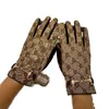 Mulheres designer mitten luvas de pele de carneiro com caixa inverno luxo marcas de couro genuíno grandes dedos luva quente cashmere folga