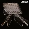 Frames 2023 Est Sale Useful Tag Plate Tool Transparent 25 Pcs 6 4cm Acrylic Display Holder L-shaped Label Rack