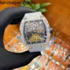 Richarmilles tittar lyxmekanisk mekanisk rörelse keramisk urtavla gummibandföretag RM56-01 fullautomatisk transparent fall modeband qq ec