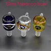 Wholesale Colorful Smoking Accessories Eye Style 14MM 18MM Male Joint Dry Herb Tobacco Filter Bowl for Portable Handle Replaceable Water pipe dab rig bong