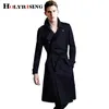 Trenchs d'hommes HOLYRISING Mâle Manteau Vestes Homme Poches Coton Régulier Double Boutonnage Hommes 18998 230912