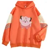 Hoodies femininos estilo coreano topos jaqueta casual kawaii bonito impressão hoodie harajuku moletom estético streetwear solto roupas de lã