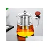 Ensembles de thé à café 550 ml Bouilloire en verre résistant à la chaleur avec infuseur Filtre Pot Outils de bureau à domicile 24 Up Drop Delivery Garden K Dhk0M