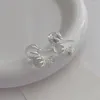 Серьги-кольца Минар, изысканные прозрачные смоляные бусины, нить C-образной формы для женщин, женские посеребренные медные геометрические серьги