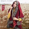 Cape pour femme Qian broderie Fei châle tibétain Qinghai Tibet Népal voyage épaissi châle surdimensionné écharpe de style ethnique pour femme Air-Con L230914