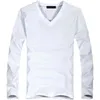 Men's TShirts Elastic Mens TShirt VNeck Long Sleeve Men T Shirt For Male TShirts Man Clothing TShirt Brand Tees 230914