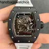 Richasmiers Watch YS Top Clone Factory Watch Carbon Fiber Automatic Luxury Ceramic Strap Richaer Date Wristwatch Zun RM035 Skull RM6702 Tout0cx