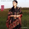 Women's Cape 2023BitcedNew Shawl Qinghai Tybet Nepal Travel zagęszczony Szal w stylu etnicznym w stylu etnicznym pokój klimatyzowany L230914