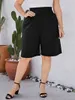 Pants Summer 2023 Plus Size Women's Knitted Fabric Loose Solid Color Sports Five-cent