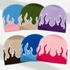 Bérets élastiques coupe-vent chapeau d'hiver tricoté motif de flamme pour femmes hommes garder l'oreille au chaud doux fournitures pour temps froid