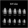 False Nails 500Pcs Curved Fake Nail Natural Half Er Acrylic Suitable For Professional Salon Or Home Use Press On Abs Drop Delivery Hea Dhnu8