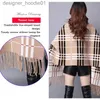 Kadın Cape Rosemaryspring Kadın Örgü Sweater Açık Ön Batwing Sleeved Striped Stripe Cape L230914