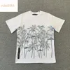 Pa Coconut Tree Letter Print Muster Baumwolle Schwarz und Weiß runder Hals Lose vielseitige Mode lässige Männer und Frauen T -Shirt