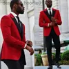 Men's Suits Blazers Custom Made Red Groom Tuxedos Beautiful Men Formal Suits Business Men Wear Wedding Prom Dinner Suits Jacket Pants Tie Girdle NO;342i L230914