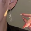 Dangle Earrings S925 Silver Needle Tassel Double Layer Chain Drop For Women Girls Ear Accessories Jewelry Eh1406