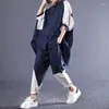 Frauen Zweiteilige Hosen Baumwolle Leinen Sets Halbe Hülse Vintage Hemd Und Casual Harem Übergroßen Koreanische Mode Frauen Outfits