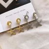 Dangle Earrings Vintage Small Shell Starfish Statement Europe Gold Color Drop Earring For Women Girl Wedding Party Jewelry 2023