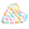 Jouets de dentition LOFCA 10pcslot perles de couronne de silicone sans BPA silicone dentition bébé collier à mâcher bricolage sucette clips accessoire 230914