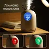 Humidifiers Cute USB mini humidifier household bedroom night light mute aromatherapy water replenishing spray air humidifier L230914