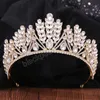 Bröllop hår tiara kristall brud tiara krona diadem slöja tiaras bröllop hår tillbehör huvudstycken huvud smycken