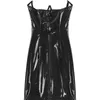 Casual Dresses Open Cups Underwired Corset Dress For Sexy Womens Female Vestido Patent Leather Lace-up Zipper Back Clubwear Costume