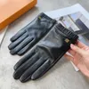 23ss sheepskin Gloves for women Elastic cuffs design Five Fingers Gloves high quality Warm plush lining Mittens Winter Gift Including box