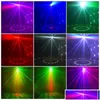 Lazer Aydınlatma DJ Işık 4 Arada 1 Karışık Etkili LED desen lambası Flaş lambaları Uzaktan kumanda ses etkinleştirilmiş aşama ışıkları DMX HOME DA DHZGQ