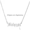 Pendant Necklaces Hip Hop Stainless Steel For Women Personalized Necklace Babygirl Angel Honey Baby Letter Jewelry Gift Drop Delivery Dhvhz