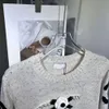 Marca de lujo suéter de punto sudadera con cuentas C diseñador jersey abrigo chaqueta bordada suéteres jacquard de lana de mujer camisa de manga larga