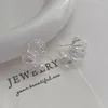Серьги-кольца Минар, изысканные прозрачные смоляные бусины, нить C-образной формы для женщин, женские посеребренные медные геометрические серьги