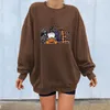 Damen-Kapuzenpullover, taillierter Pullover, Damen-Baumwoll-Hoodie-Set, Herbst- und Winter-Mode-Sweatshirt, übergroß, Vintage