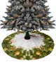 Christmas Decorations Pine Needles Lights Tree Skirt Xmas For Home Supplies Round Skirts Base Cover