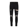 Nieuwe heren jeans gat lichtblauw donkergrijs Italië merk man broek streetwear denim skinny slim straight biker topkwaliteit 30-40