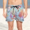 Мужские шорты, лето 2023, винтажный узор, пляжный 3D, удобный подводный мир, курорт, стиль тропических джунглей