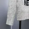 Marca de lujo suéter de punto sudadera con cuentas C diseñador jersey abrigo chaqueta bordada suéteres jacquard de lana de mujer camisa de manga larga